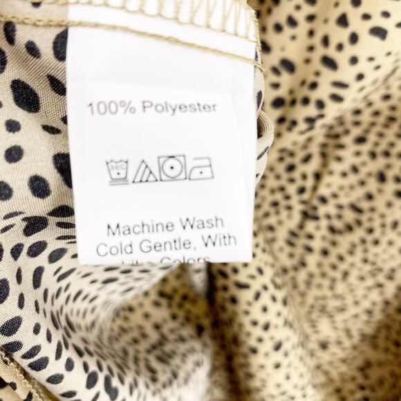 SHEIN Brown Leopard Spotted Tie Shoulder Mini Dress - Picture 6 of 11